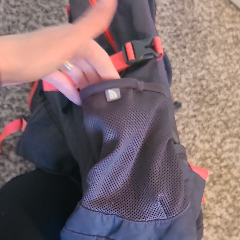 The North Face Black and Coral Backpack - Picture 9 of 9